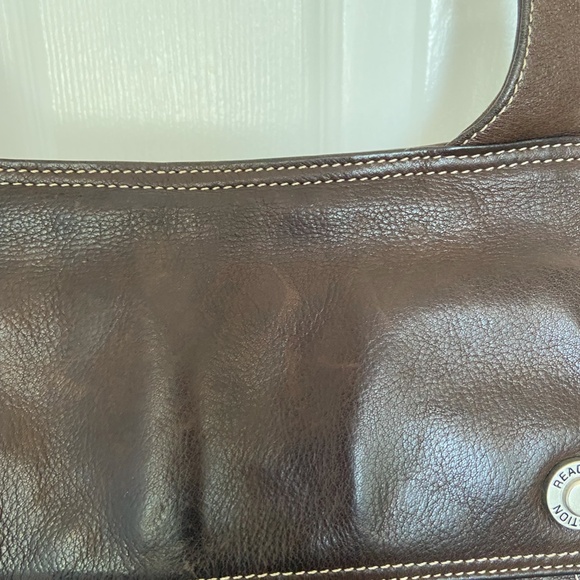 Kenneth Cole Reaction Genuine Leather Vintage Crossbody Bag - Picture 6 of 10